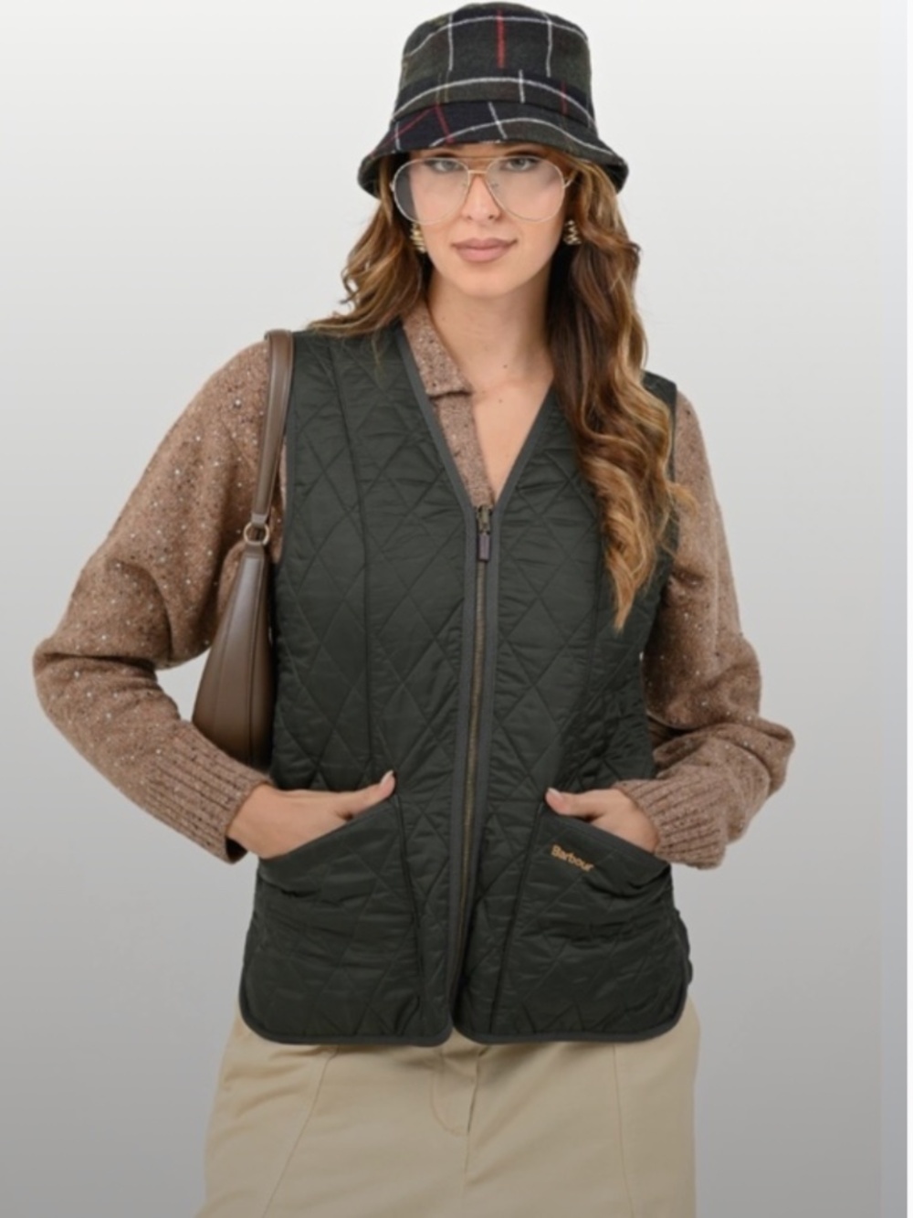 Barbour Betty Interactive Liner in Dark Olive